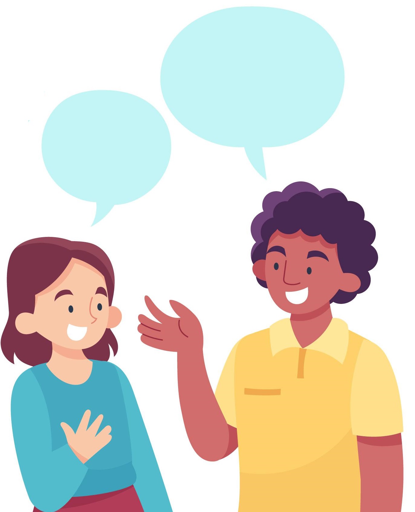 Ilustración de dos personas que debaten